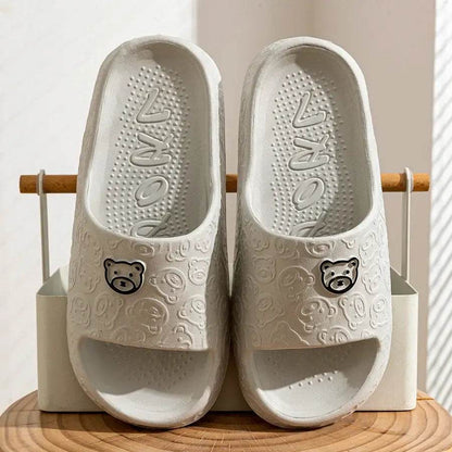 Cute Bear Slippers for Women and Men - Soft Indoor Cartoon Sandals, Anti-Slip Summer Shoes, Comfy Bathroom and Outdoor Leisure Footwear - BON's