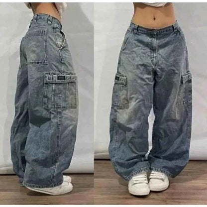 Y2K Baggy Wide-Leg Jeans Unisex - BON's