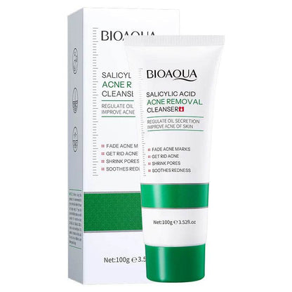 BIOAQUA Salicylic Acid Facial Cleanser Acne Treatment Moisturizing Oil Control skincare Face Wash Foam Face Cleanser Skin Care - BON's