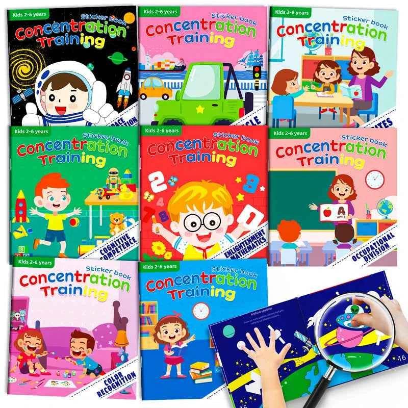 Kids Reusable Cartoon Stickers Books for Early Education Gift - BON's