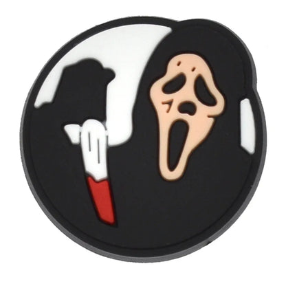 Halloween Horror Movie Shoe Charm – PVC Accessory for Classic Clogs, DIY Decoration & Kids’ Xmas Gifts