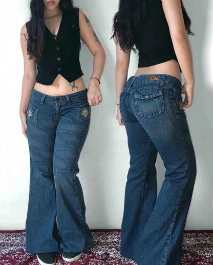 Y2K Baggy Wide-Leg Jeans Unisex - BON's
