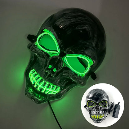 LED Glowing Bloody Rabbit Mask – Neon Horror Cosplay for Halloween, Carnival & Masquerade