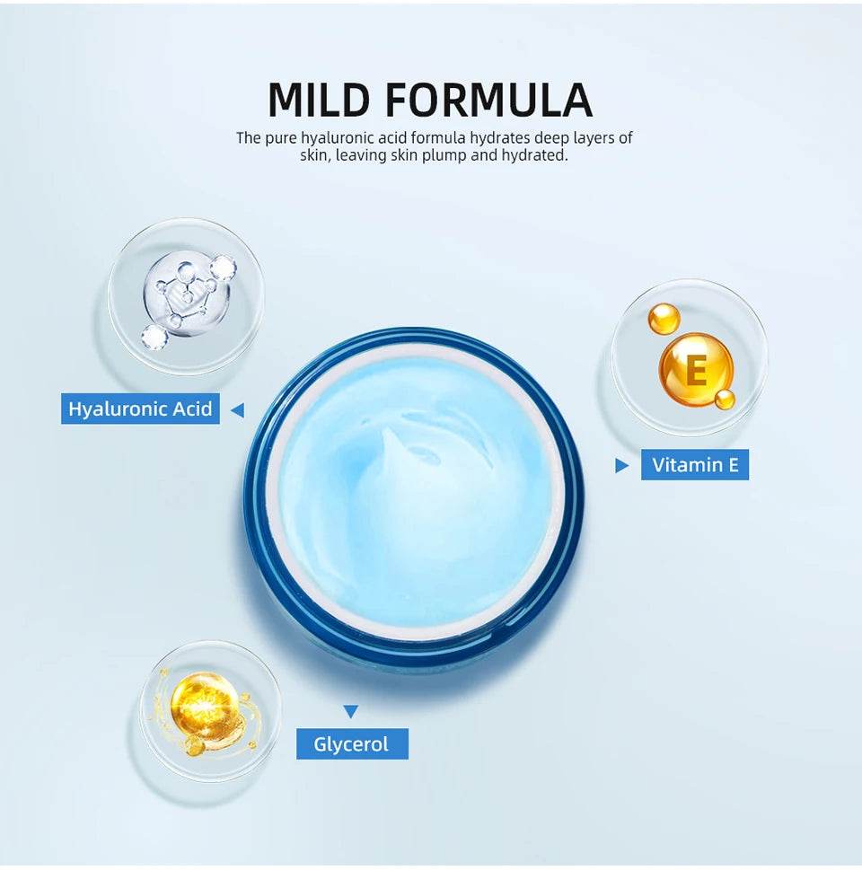 Hyaluronic Acid Moisturizer - Hydrating Water Gel Facial Cream for Dry Skin 50g - BON's