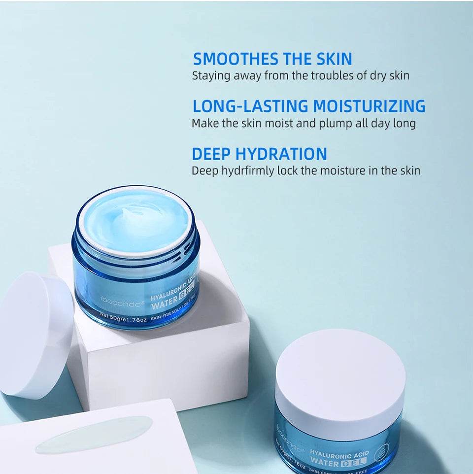 Hyaluronic Acid Moisturizer - Hydrating Water Gel Facial Cream for Dry Skin 50g - BON's