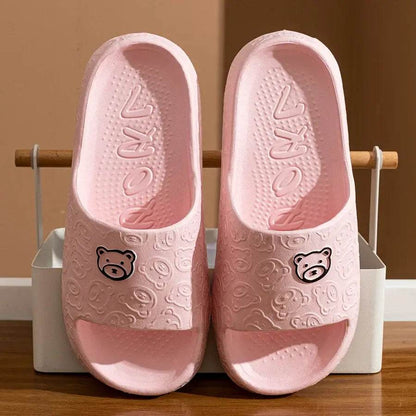 Cute Bear Slippers for Women and Men - Soft Indoor Cartoon Sandals, Anti-Slip Summer Shoes, Comfy Bathroom and Outdoor Leisure Footwear - BON's
