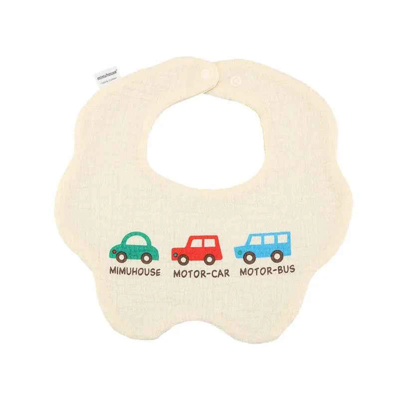 Baby Bibs Cotton Newborn Waterproof Burp Cloths Adjustable Infant Girls and Boys Cute Cartoon Print Bib Baby Feeding Accessories