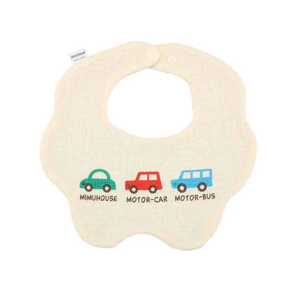 Baby Bibs Cotton Newborn Waterproof Burp Cloths Adjustable Infant Girls and Boys Cute Cartoon Print Bib Baby Feeding Accessories