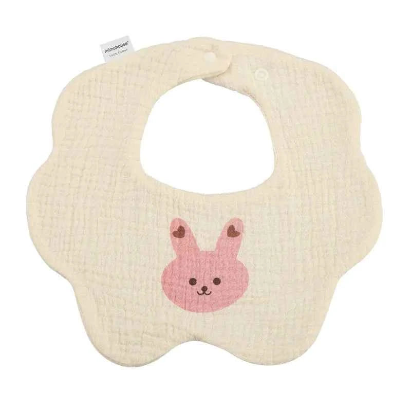 Baby Bibs Cotton Newborn Waterproof Burp Cloths Adjustable Infant Girls and Boys Cute Cartoon Print Bib Baby Feeding Accessories