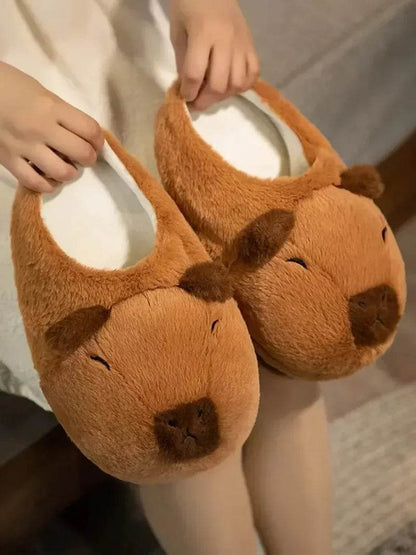 Capybara Plush Slippers - Soft, Cozy, Warm Indoor Shoes - BON's
