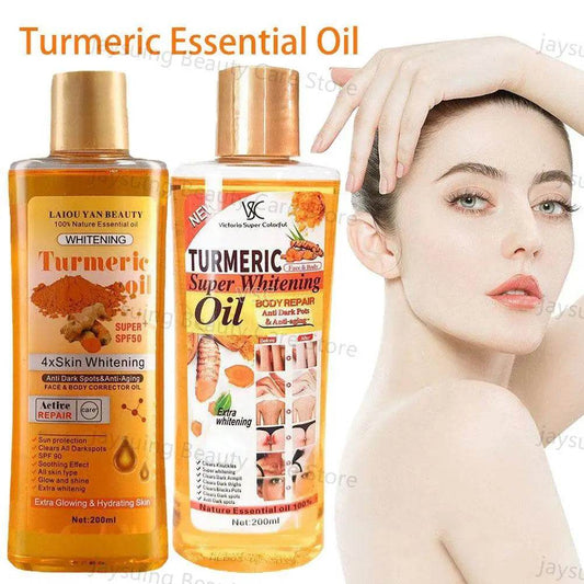 200ml Turmeric Essential Oil for Skin Care - Moisturizing and Hydrating Natural Oil for Smooth Face and Body - BON's