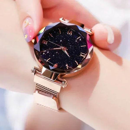 Luxury Women's Starry Sky Watch with Magnetic Mesh Belt Band - Fashion Dress Wristwatch for Women - BON's