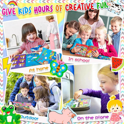Kids Reusable Cartoon Stickers Books for Early Education Gift - BON's
