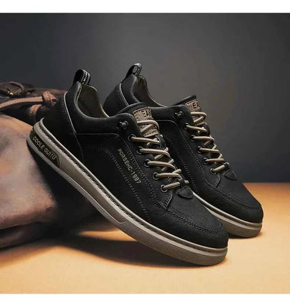 2025 Men’s Versatile White Sneakers – Breathable Spring Board Shoes for Sports & Casual Style