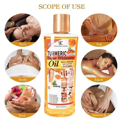 200ml Turmeric Essential Oil for Skin Care - Moisturizing and Hydrating Natural Oil for Smooth Face and Body - BON's