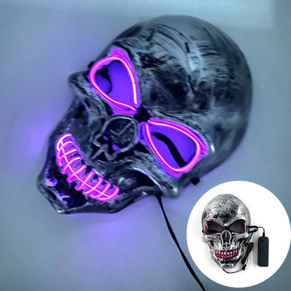 LED Glowing Bloody Rabbit Mask – Neon Horror Cosplay for Halloween, Carnival & Masquerade