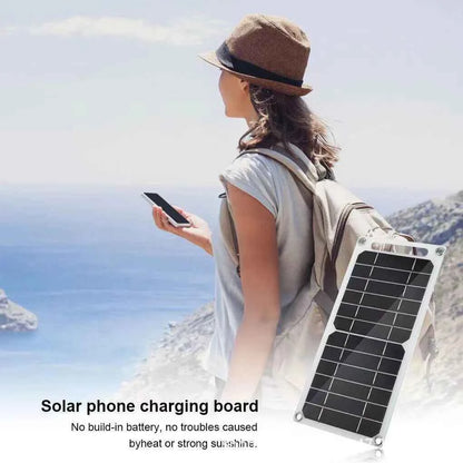 Solar Panel 30W  USB Type-C Waterproof Outdoor Hiking Camping Portable Battery Mobile Phone Charging Bank  Charging Panel  6.8V