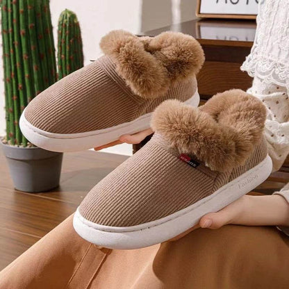 Kidmi Winter Women Shoes 2024 - Warm Outdoor Cotton Slippers and Plush Indoor Padded Footwear for Women - BON's