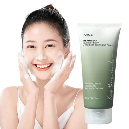 Heartleaf Skincare Set - Facial Toner, Makeup Remover, Anti-Aging Essence, Emulsion & Dense Foam Cleanser - BON's
