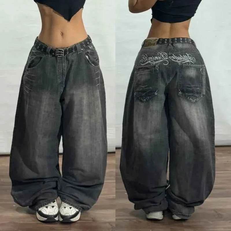 Y2K Baggy Wide-Leg Jeans Unisex - BON's