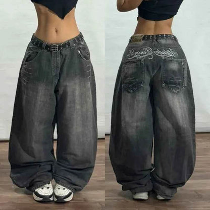 Y2K Baggy Wide-Leg Jeans Unisex - BON's
