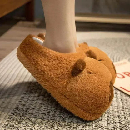 Capybara Plush Slippers - Soft, Cozy, Warm Indoor Shoes - BON's