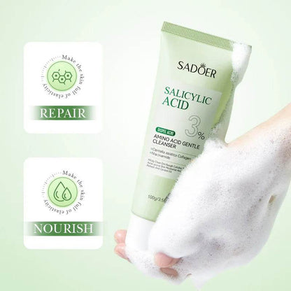 Deep Cleansing Salicylic Acid Face Wash with SPF 50+, Moisturizing Toner, and Whitening Formula - BON's