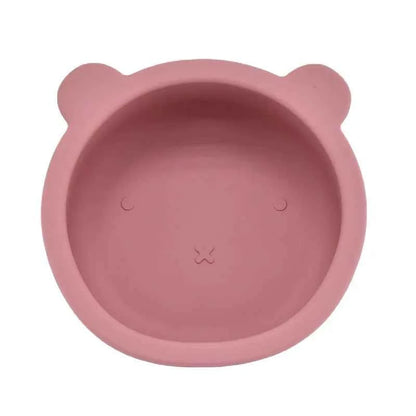 BPA Free Baby Silicone Feeding Bowl Cartoon Dishes For Kids Suction cup Anti-Drop Non-Slip Dinnerware Autonomous eating training
