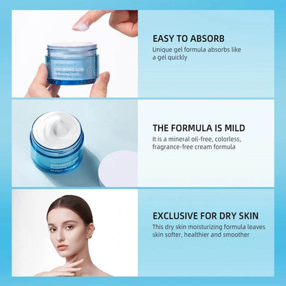 Hyaluronic Acid Moisturizer Gel Cream for Extra-Dry Skin Hydration and Nourishment - BON's