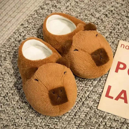 Capybara Plush Slippers - Soft, Cozy, Warm Indoor Shoes - BON's