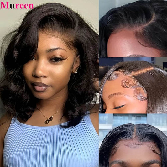 250% Density Bob Wig Body Wave Wear And Go Glueless Wigs For Women Ready To Wear Human Hair Wigs 4x4 Lace Closure Wig Human Hair - BON's