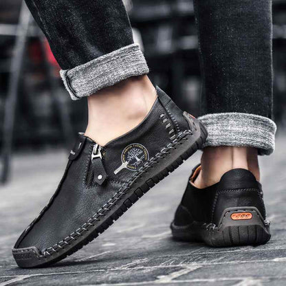 Men's Vintage Loafers - Durable Handmade Synthetic Shoes in Brown and Black - BON's