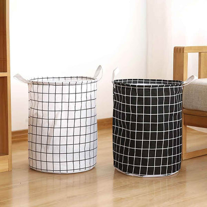 1pc Round Laundry Basket - Portable Dirty Clothes Hamper & Storage Bucket - BON's