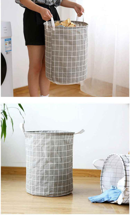 1pc Round Laundry Basket - Portable Dirty Clothes Hamper & Storage Bucket - BON's