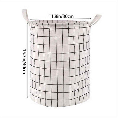 1pc Round Laundry Basket - Portable Dirty Clothes Hamper & Storage Bucket - BON's
